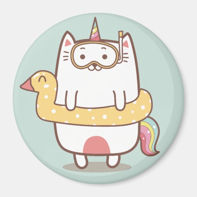 Unicorn Cat Magnet (Front)