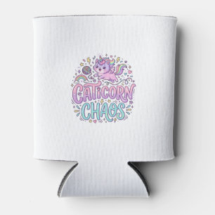 Unicorn Caticorn Chaos Cute Pastel Product Graphic Can Cooler