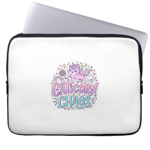 Unicorn Caticorn Chaos Cute Pastel Product Graphic Laptop Sleeve