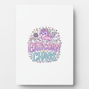 Unicorn Caticorn Chaos Cute Pastel Product Graphic Plaque