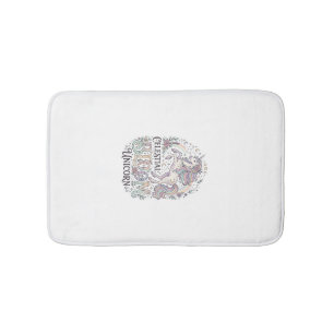 Unicorn Celestial Bloom Unicorn Premium Vector Typ Bath Mat
