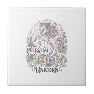 Unicorn Celestial Bloom Unicorn Premium Vector Typ Tile