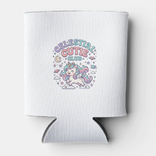 Unicorn Celestial Cutie Club Retro Style Product G Can Cooler