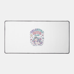 Unicorn Celestial Cutie Club Retro Style Product G Desk Mat