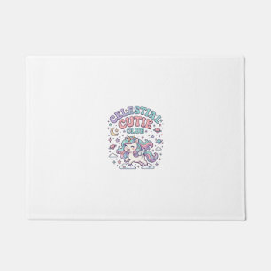 Unicorn Celestial Cutie Club Retro Style Product G Doormat