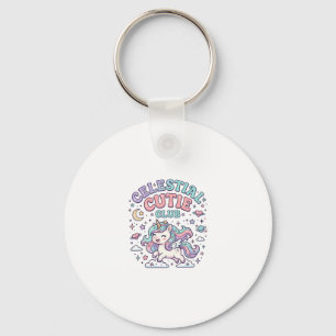 Unicorn Celestial Cutie Club Retro Style Product G Key Ring