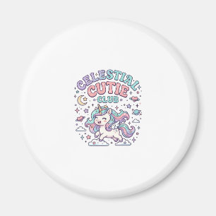 Unicorn Celestial Cutie Club Retro Style Product G Magnet