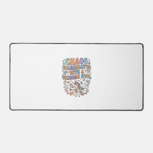 Unicorn Chaos Coordinator with a Unicorn Soul Kawa Desk Mat