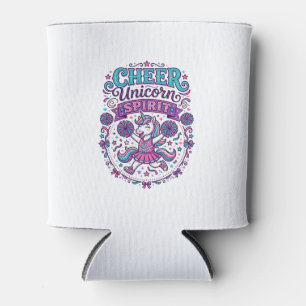 Unicorn Cheer Unicorn Spirit Colourful POD Artwork Can Cooler