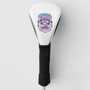 Unicorn Cheer Unicorn Spirit Colourful POD Artwork Golf Head Cover