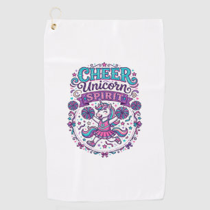 Unicorn Cheer Unicorn Spirit Colourful POD Artwork Golf Towel