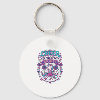 Unicorn Cheer Unicorn Spirit Colourful POD Artwork Key Ring