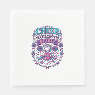 Unicorn Cheer Unicorn Spirit Colourful POD Artwork Napkin