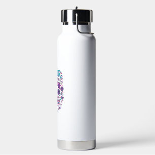 Unicorn Cheer Unicorn Spirit Colourful POD Artwork Water Bottle