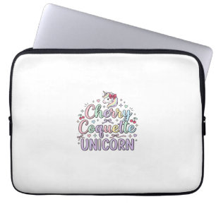 Unicorn Cherry Coquette Unicorn Original Zazzle De Laptop Sleeve