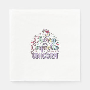 Unicorn Cherry Coquette Unicorn Original Zazzle De Napkin