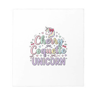 Unicorn Cherry Coquette Unicorn Original Zazzle De Notepad