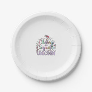 Unicorn Cherry Coquette Unicorn Original Zazzle De Paper Plate