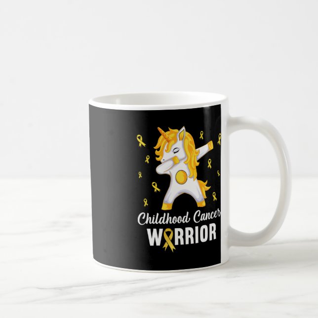 Unicorn Childhood Cancer Warrior In September We W Coffee Mug (Right)
