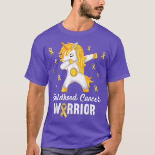Unicorn Childhood Cancer Warrior In September We W T-Shirt
