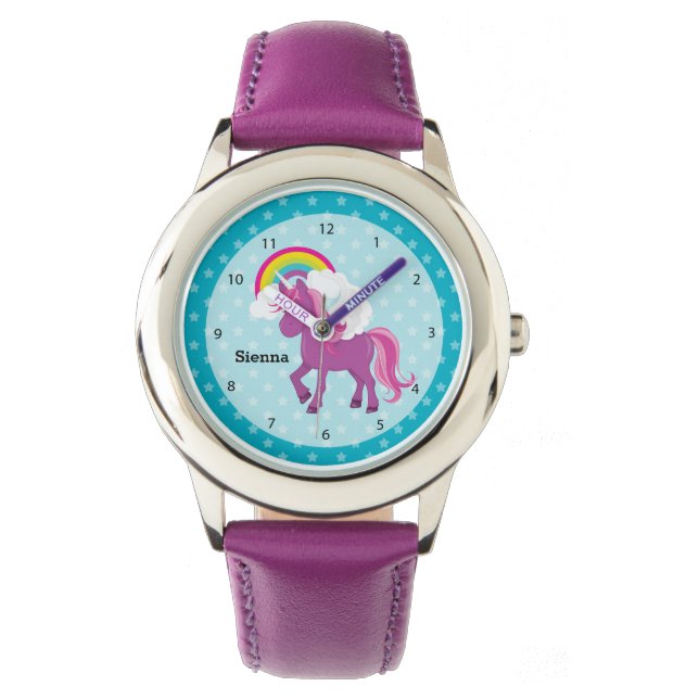 Unicorn * Choose your background colour Watch (Front)