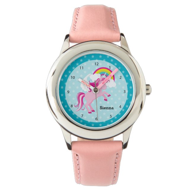 Unicorn * Choose your background colour Watch (Front)