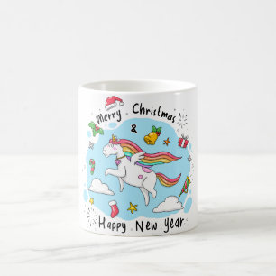 Unicorn Christmas Coffee Mug
