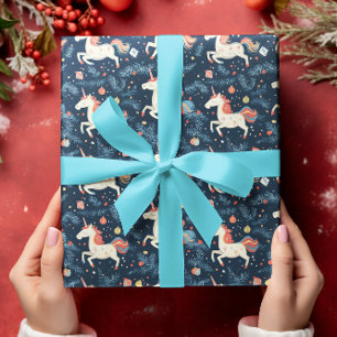 Unicorn Christmas Holiday Wrapping Paper
