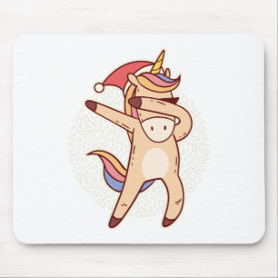 unicorn christmas mouse mat
