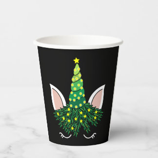 unicorn christmas paper cups