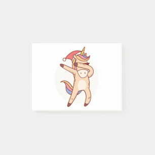 unicorn christmas post-it notes