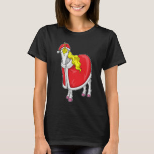 Unicorn Christmas Santa hat T-Shirt