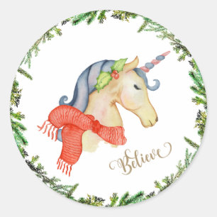 Unicorn Christmas Sticker