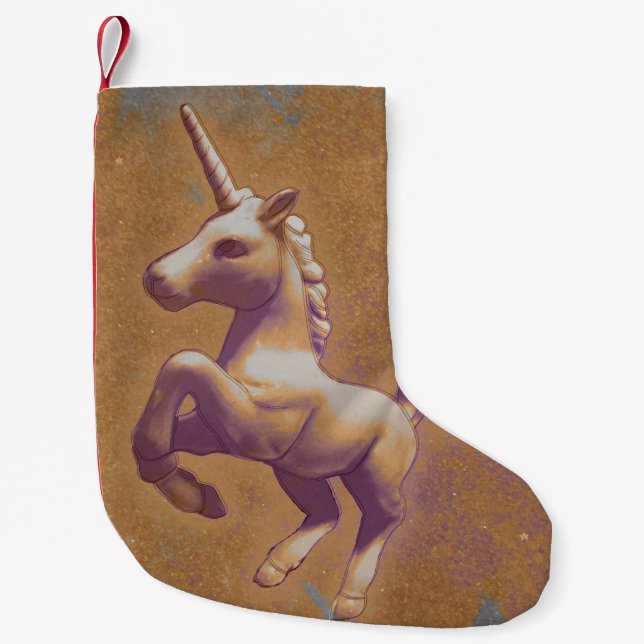 Unicorn Christmas Stocking (Metal Lavender) (Front)