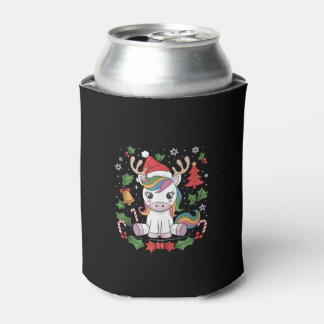 Unicorn Christmas Tank Top_1 Can Cooler