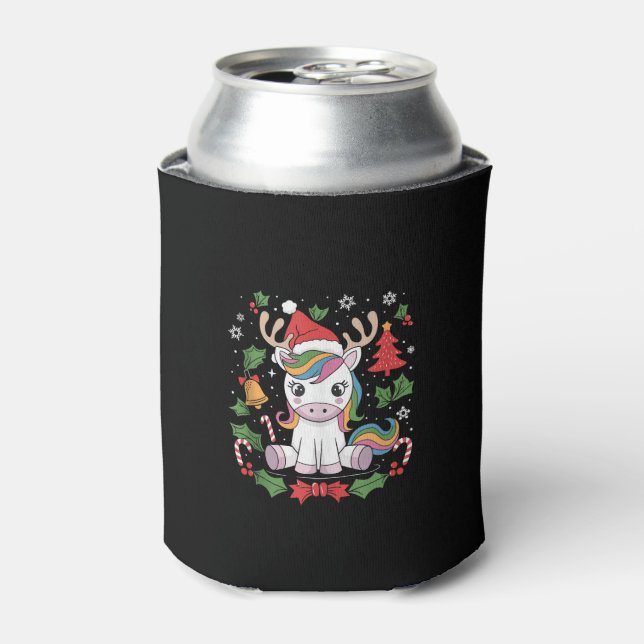 Unicorn Christmas Tank Top_1 Can Cooler (Can Front)