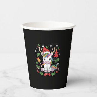 Unicorn Christmas Tank Top_1 Paper Cups