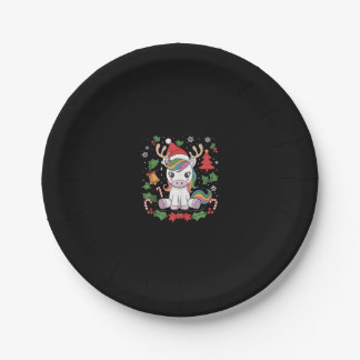 Unicorn Christmas Tank Top_1 Paper Plate