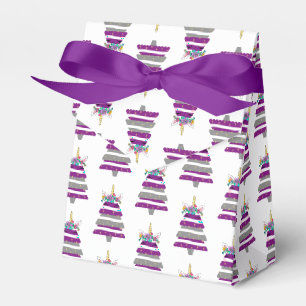 Unicorn Christmas Tree Favour Box