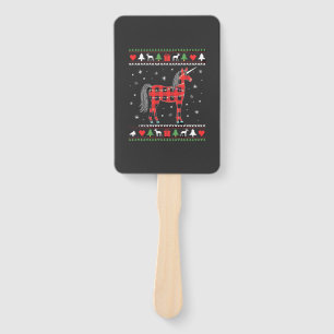 Unicorn Christmas Tree Lights Decoration Xmas Swea Hand Fan