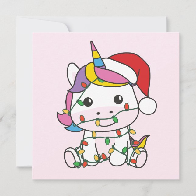 Unicorn Christmas Winter Animals Holiday Unicorns (Front)