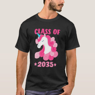 Unicorn Class Of 2035 Grow With Me Back To School T-Shirt
