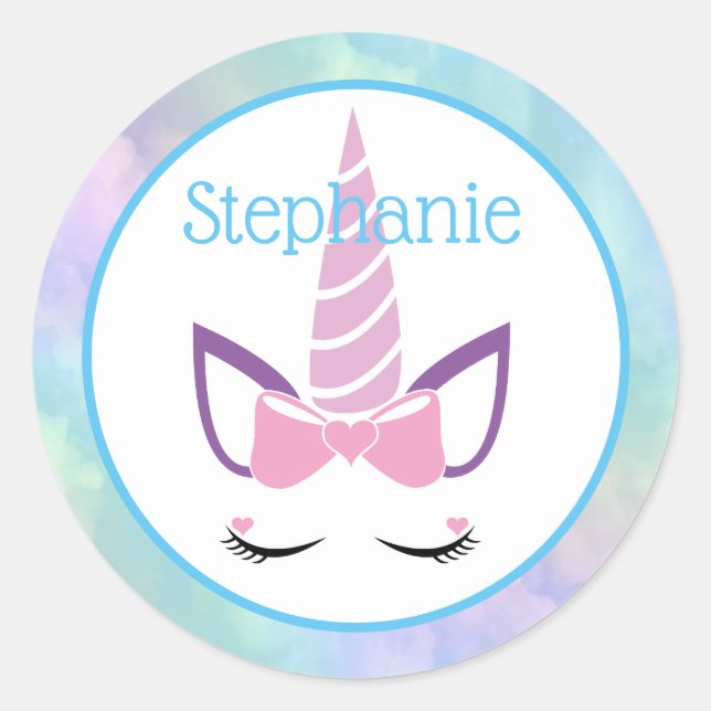 Unicorn Classic Round Sticker (Front)