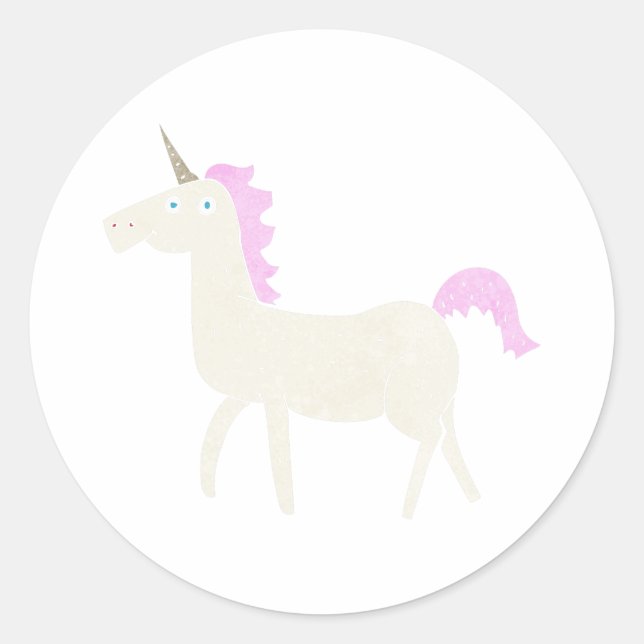 unicorn classic round sticker (Front)