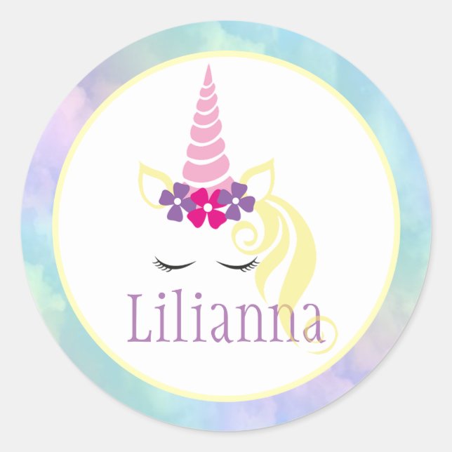 Unicorn Classic Round Sticker (Front)