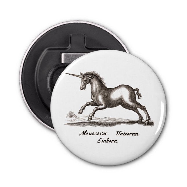 Unicorn Classic Running Magic Woodland Creature Bottle Opener (Front)