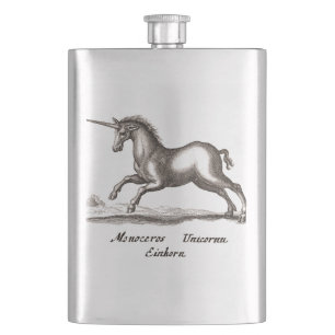 Unicorn Classic Running Magic Woodland Creature Hip Flask
