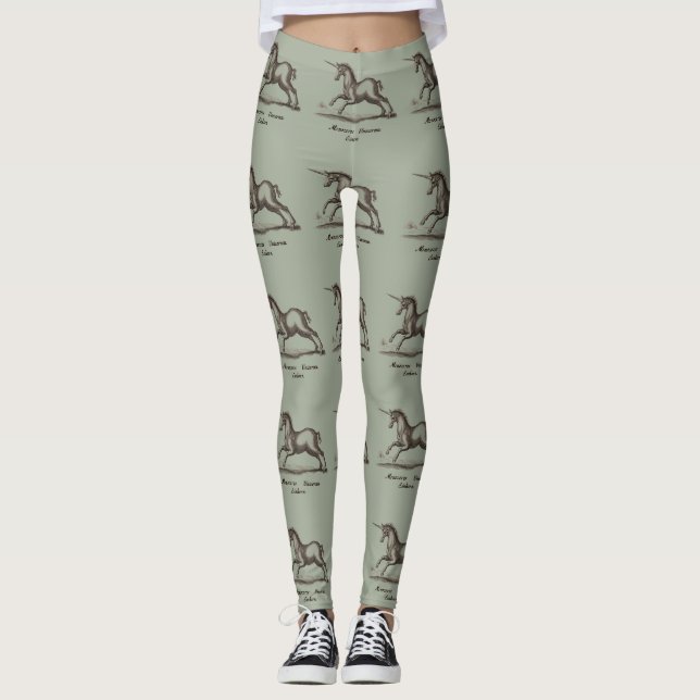 Unicorn Classic Running Magic Woodland Creature Leggings (Front)