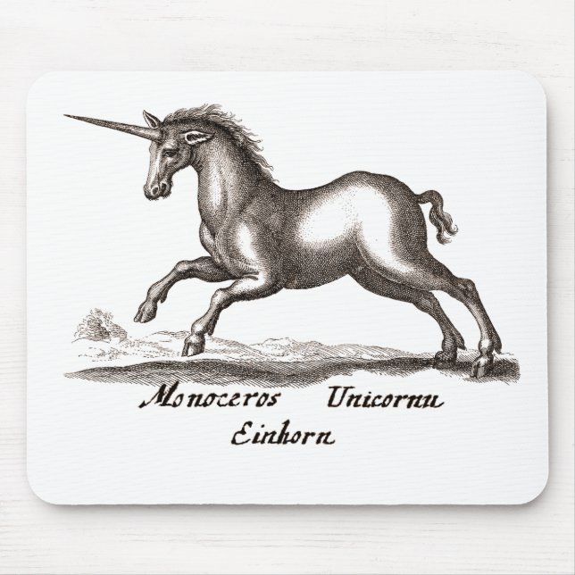 Unicorn Classic Running Magic Woodland Creature Mouse Mat (Front)