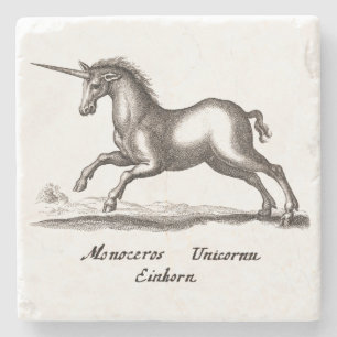 Unicorn Classic Running Magic Woodland Creature Stone Coaster